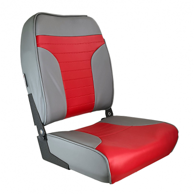 Sulenkiama sėdynė RUNOS su paminkštinimais DELUXE pilkos/raudonos sp.